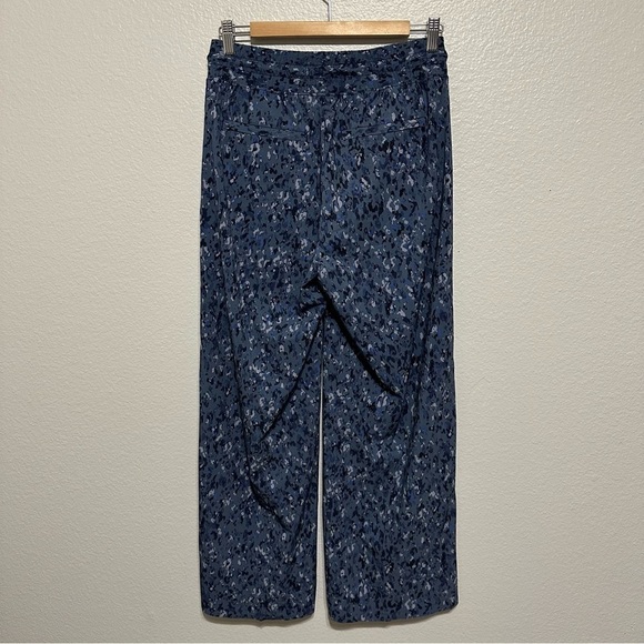 Athleta Wide Leg Crop Pants Women's 4 Tall Blue Lightweight‎ Pockets - Picture 5 of 9